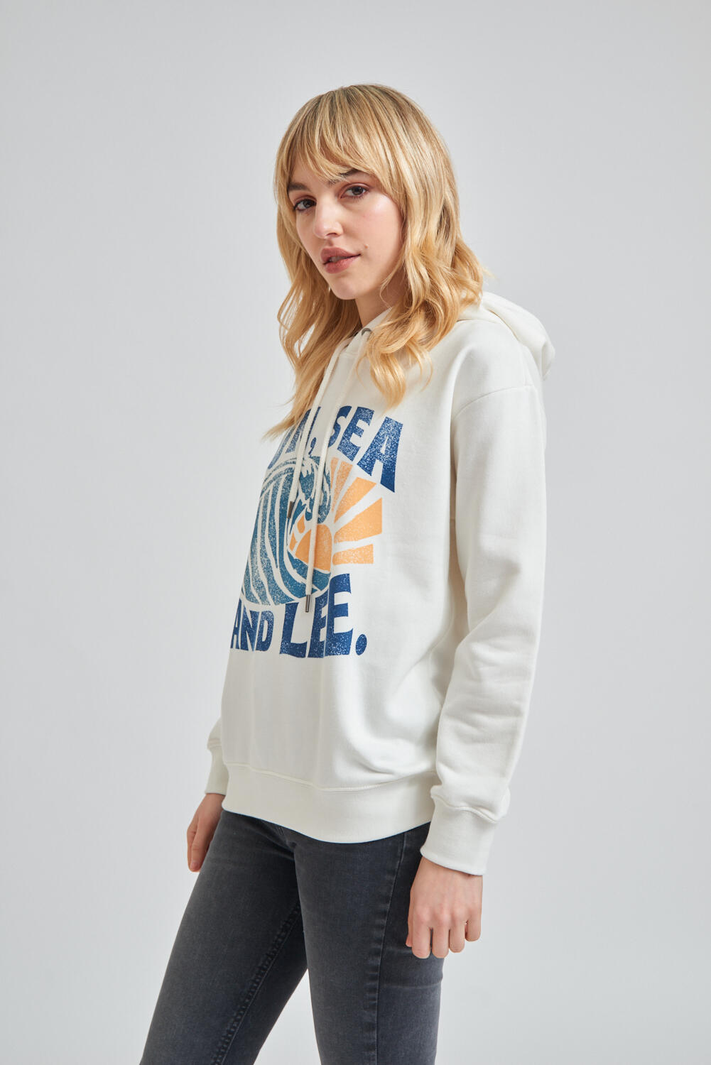 Hoodie Sun Sea Print