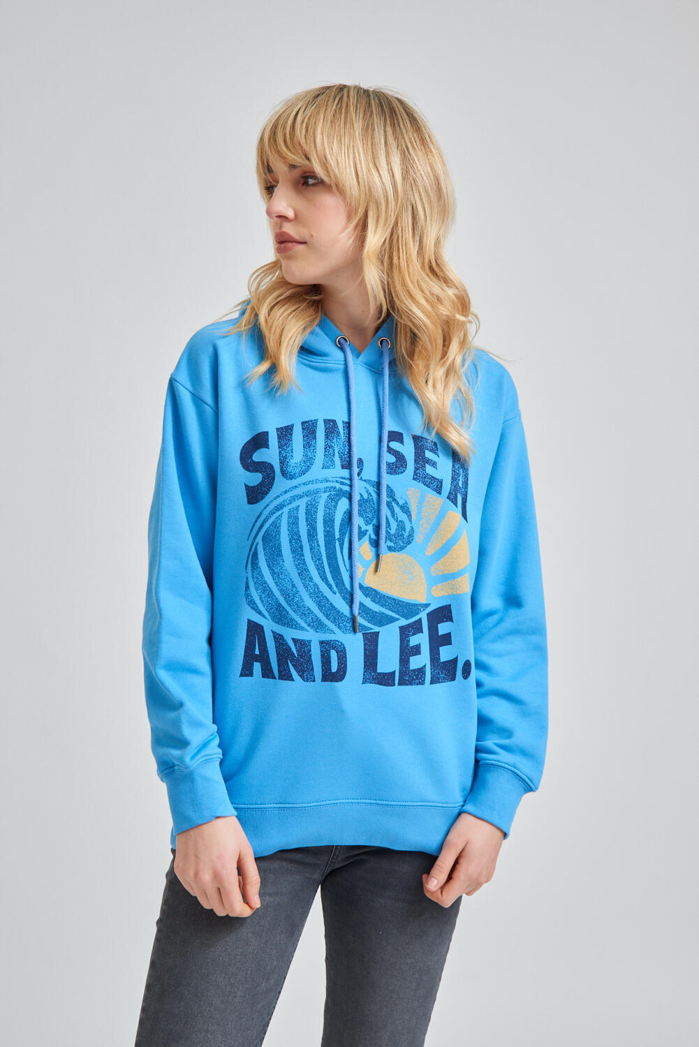 Hoodie Sun Sea Print